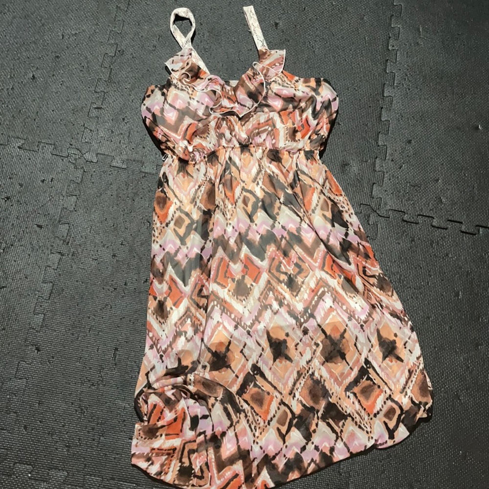 Speckles Sheer High Low Dress